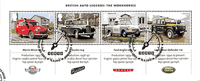 Angleterre 2013 - Morris Minor 1953 - AustinFX4 1958 - Ford Anglia 105E 1959 - Land Rover Defender 1990