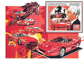 Burkina Faso 1995 - Hommage à Enzo Ferrari
