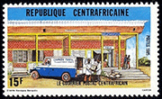 République Centrafricaine 1985 - Véhicules de la Poste