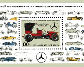 Corée du Nord 1986 - Mercedes Simplex Phaeton 1904
