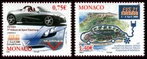Monaco 2005 n° 2487/88 - Congrès mondial des véhicules électriques