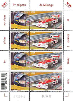 Monaco 2017 Mini Feuillet - Les Pilotes de F1 - James Hunt