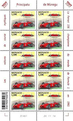 Monaco 2017 Mini Feuillet - Ferrari 156