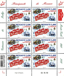 Monaco 2011 Mini Feuillet du  n° 2759 - Centenaire du Rallye de Monte-Carlo