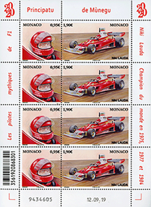 Monaco 2020 Mini Feuillet - Les Pilotes de F1 - Niki Lauda
