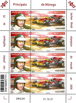 Monaco 2022 Mini Feuillet - Les Pilotes Mythiques : Stirling Moss