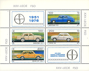 Pologne 1971 - 25ème Anniversaire Industrie Automobile
