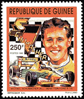 République de Guinée 1992 -  Michael Schumacher sur Benetton Ford B 192