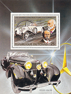 Tchad 1983 - Gottlieb Daimler - Karl Benz - Mercedes SS 1927
